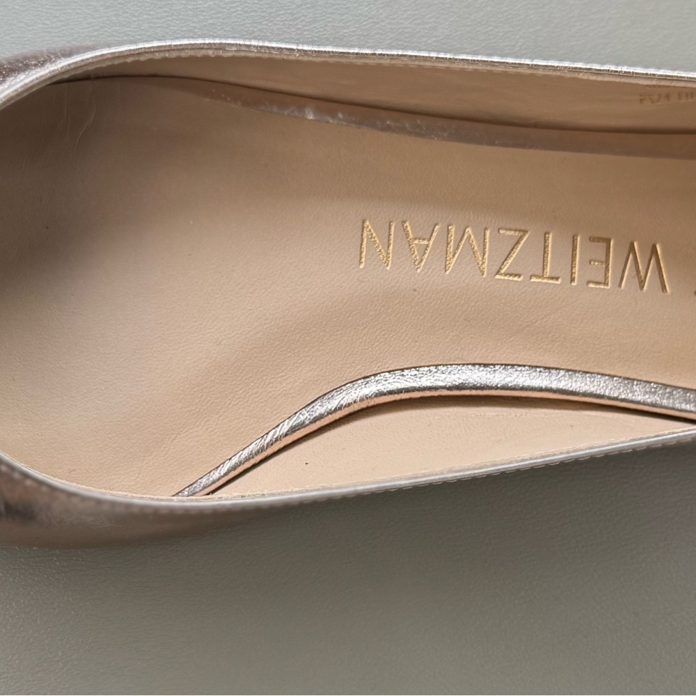 Stuart Weitzman women’s Emilia metallic flats